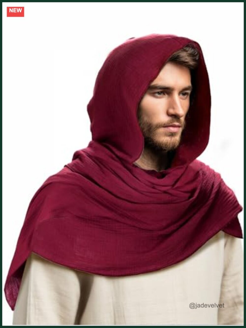 Medieval Hooded Shawl Scarf Wrap Cosplay Costume Adult Unisex